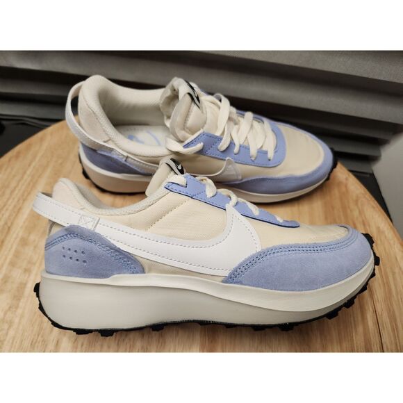 Nike Waffle Debut Women’s Size 7 – Soft Pearl & Summit White Sneakers - Picture 1 of 11